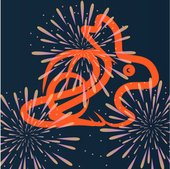 illustration of the symbol of the year 2023 with the image of a rabbit