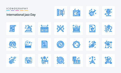 25 International Jazz Day Blue icon pack