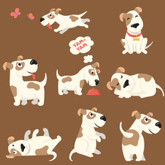 White Pet Dog Activity illustration