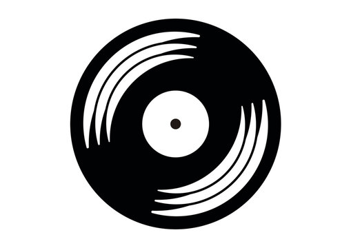 Vector icon of a vinyl record