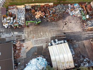 Recycling center top down