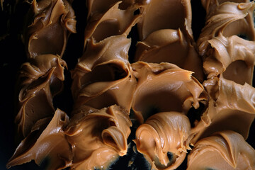 Fototapeta premium Close up shot of peanut butter spread 