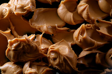Close up shot of peanut butter spread
