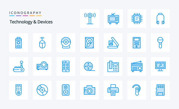 25 Devices Blue icon pack