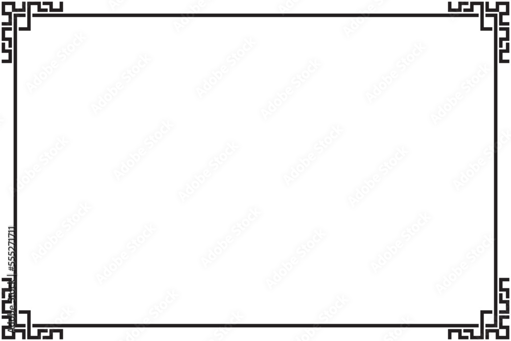 Fototapete rectangular of frame border vector 5