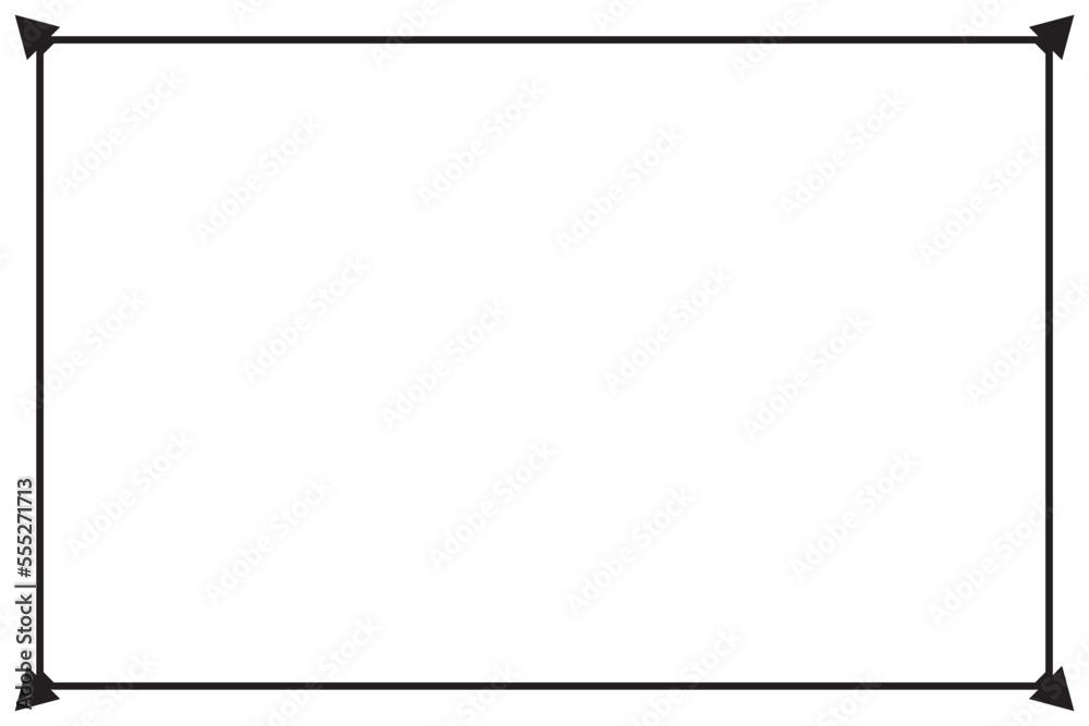 Poster rectangular of frame border vector 4