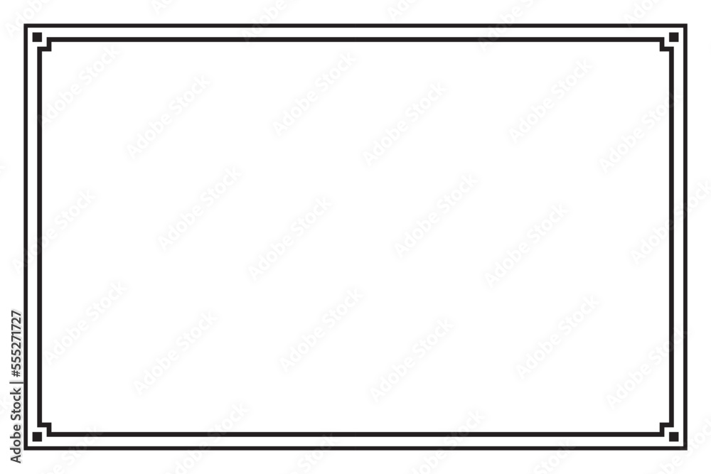 Poster rectangular of frame border vector 1