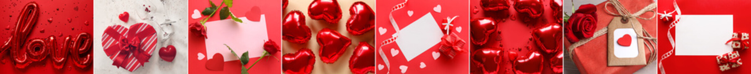 Festive collage for Valentine's Day celebration