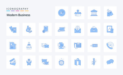 25 Modern Business Blue icon pack