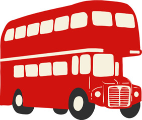 Double decker bus illustration
