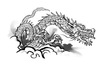 雲間の龍
