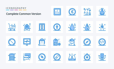 25 Complete Common Version Blue icon pack