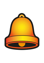 Vector illustration of an orange bell