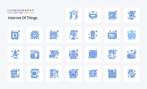 25 Internet Of Things Blue icon pack