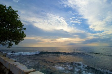 Dusk or Sunset at Tropical Beach. This photo was taken on one of the tropical islands in Kotabaru, Indonesia.