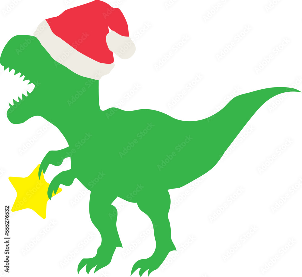 Wall mural vector christmas t-rex