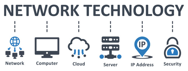 Network Technology icon - vector illustration . network, technology, computer, cloud, server, ip address, security, infographic, template, concept, banner, pictogram, icon set, icons .