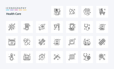 25 Health Care Line icon pack
