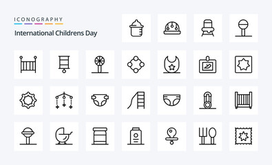 25 Baby Line icon pack