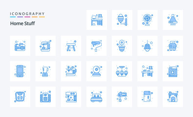 25 Home Stuff Blue icon pack