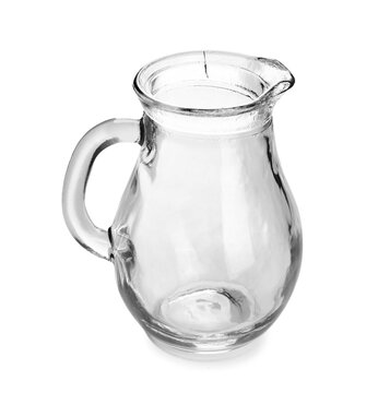 Glass jug isolated on white background