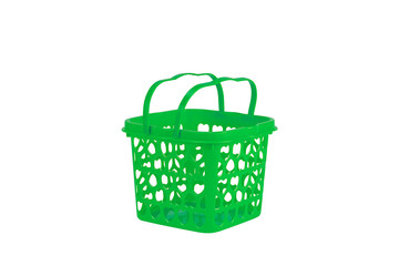 Green plastic basket