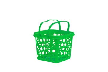 Green plastic basket