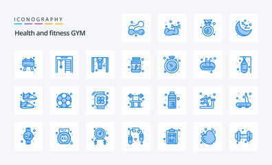 25 Gym Blue icon pack