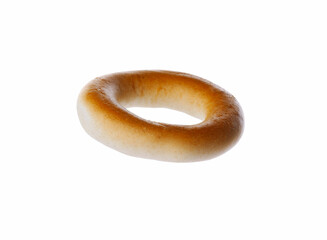 Tasty dry bagel (sushki) isolated on white