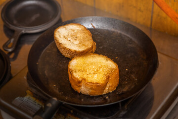 アウトドアでクッキング　Outdoor cooking made at the campsite