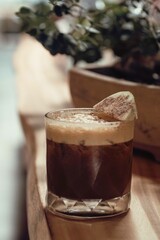 Guava Cocktail coffee on countertop