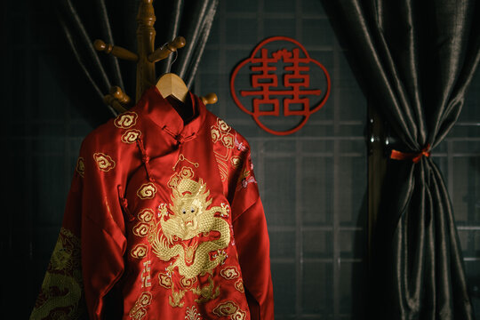 Colorful Traditional Chinese Costume Hanging.