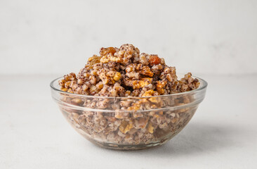 Bowl of Kutya on light background