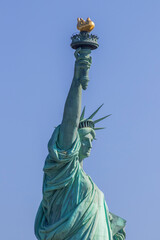 Naklejka na ściany i meble The Statue of Liberty (La Liberté éclairant le monde), Liberty Island, New York City, United States.