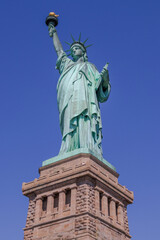 Fototapeta na wymiar The Statue of Liberty (La Liberté éclairant le monde), Liberty Island, New York City, United States.