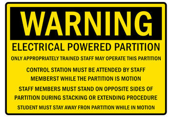 Fototapeta premium Electrical room sign and labels