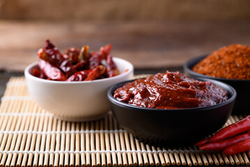 Gochujang (red chili paste), spicy and sweet fermented condiment in Korean food