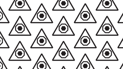 The vectors illustration seamless pattern of abstract triangle icon background