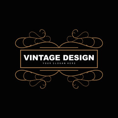 Retro Vintage Design, Luxurious Minimalist Vector Ornament Logo, With Mandala And Batik Style, Product Brand Illustration, Invitation, Banner, Fashion