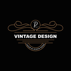 Retro Vintage Design, Luxurious Minimalist Vector Ornament Logo, With Mandala And Batik Style, Product Brand Illustration, Invitation, Banner, Fashion