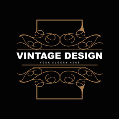 Retro Vintage Design, Luxurious Minimalist Vector Ornament Logo, With Mandala And Batik Style, Product Brand Illustration, Invitation, Banner, Fashion