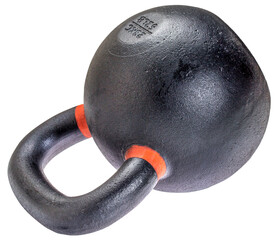 heavy iron 62 lb competition kettlebell for weightlifting and fitness training, transparent...