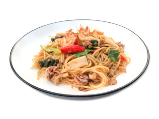 Spaghetti with Spicy Mixed Seafood