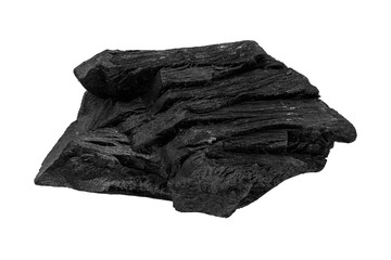 Black charcoal isolated on transparent background.png