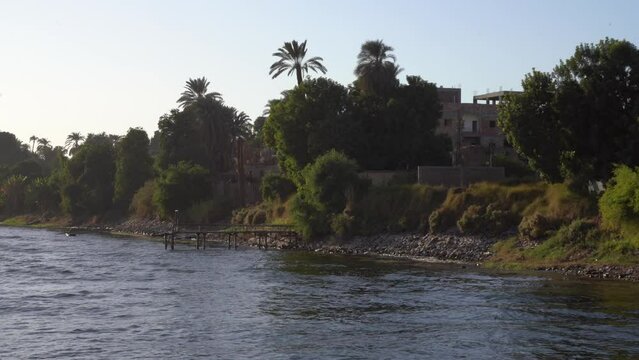 Nature along the Nile River Banks in Edfu, Egypt