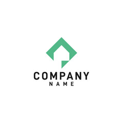 Home and initial P logo design