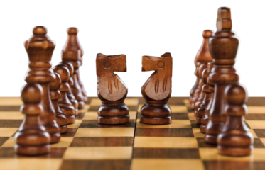 Chess figure on a chess board