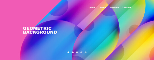 Metallic shiny fluid colors with geometric elements. Geometric abstract background for Wallpaper, Banner, Background, Card, Book Illustration, landing page