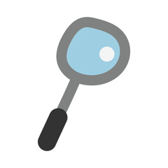 Magnifying glass hand drawn clipart illustration isolated