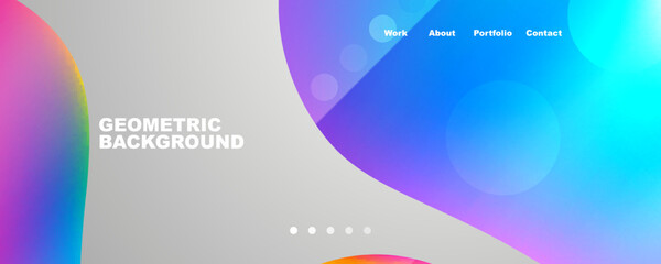 Circle, flowing shape composition geometric abstract background. Vector Illustration For Wallpaper, Banner, Background, Card, Book Illustration, landing page